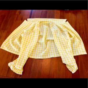 boohoo size 6 yellow gingham jacket